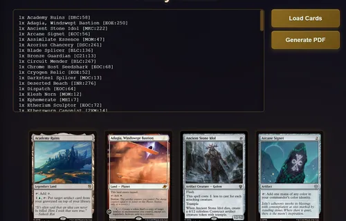 Generated Magic the Gathering proxy cards